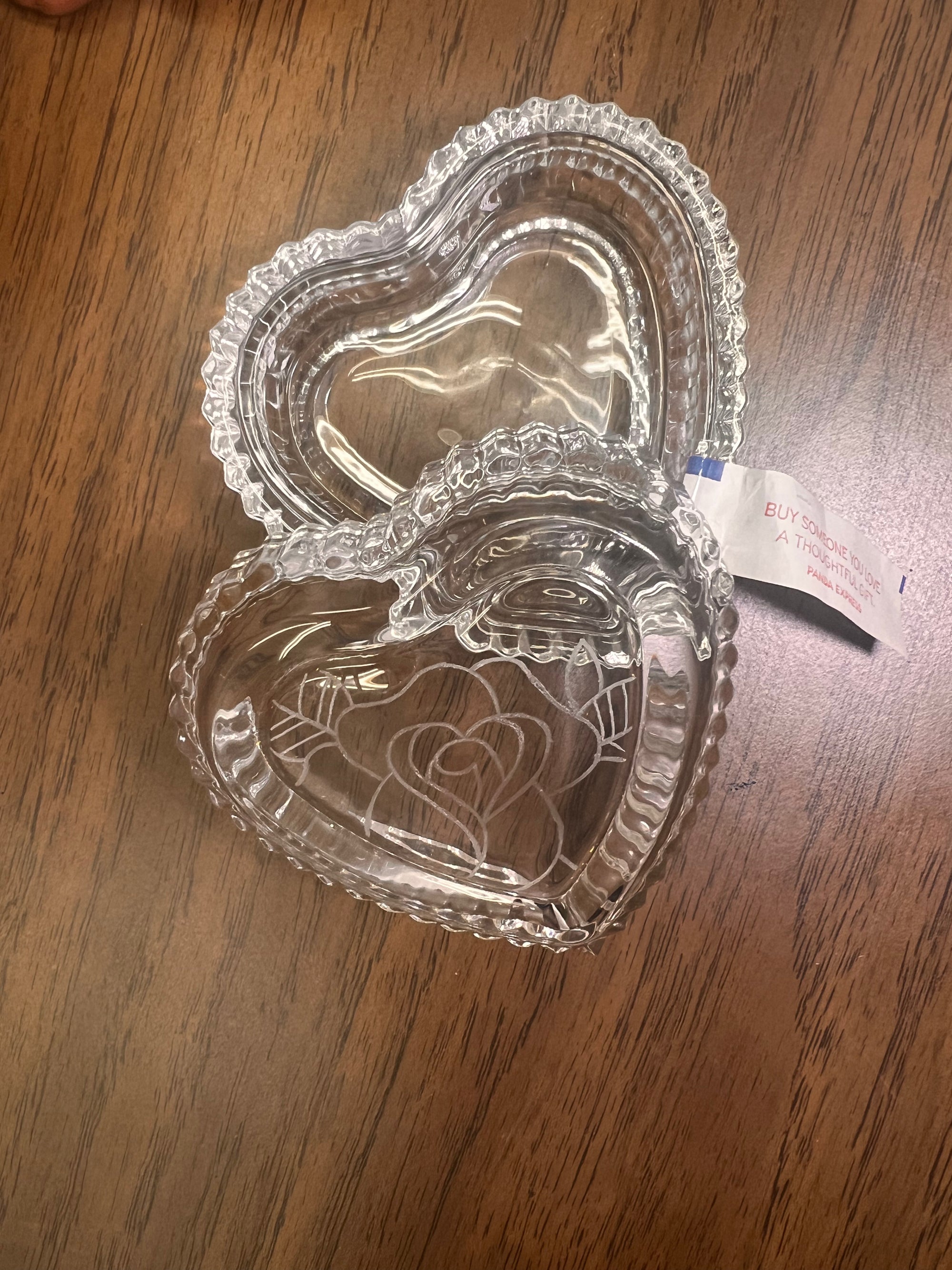 Clear trinket jar