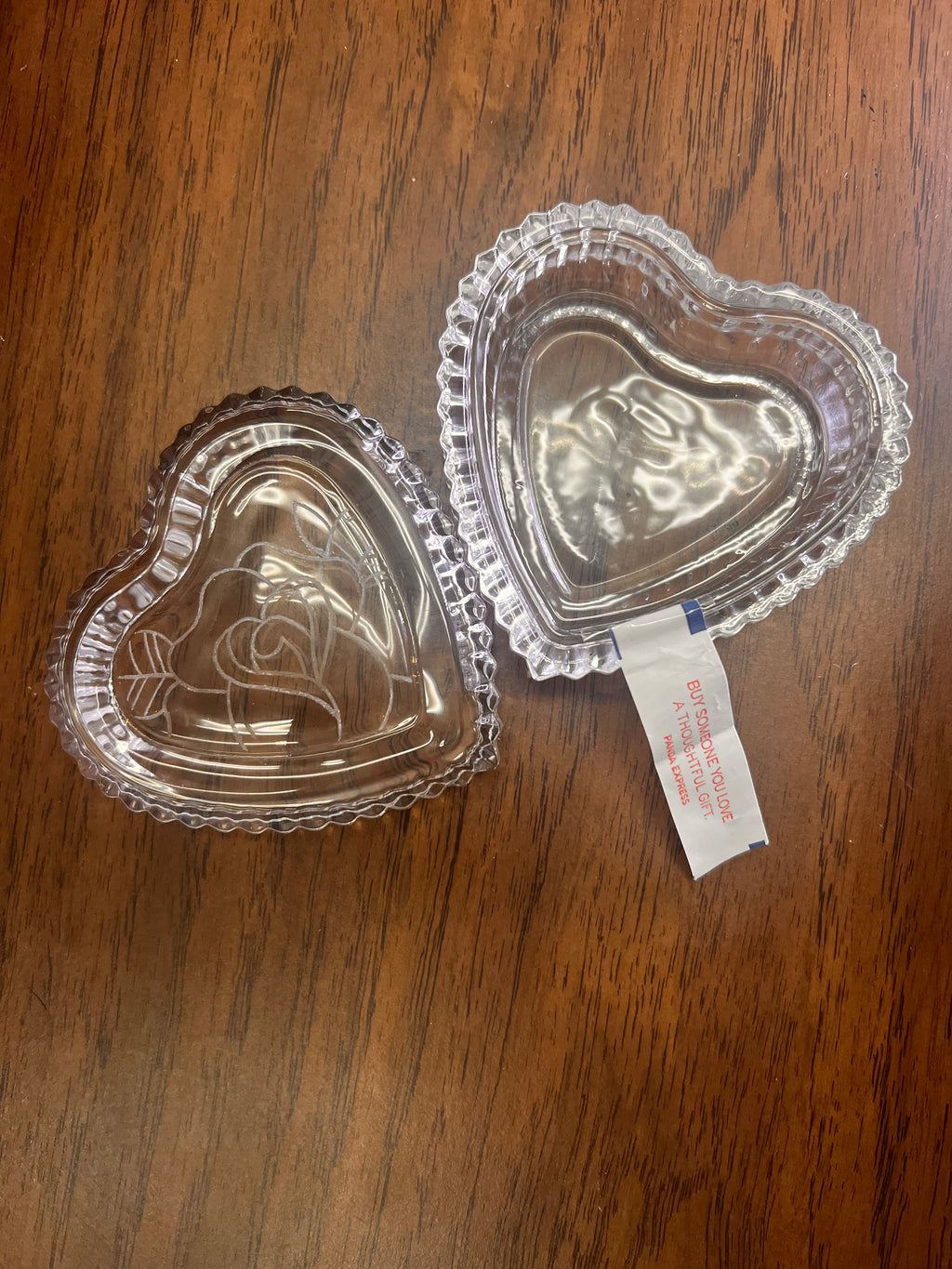 Clear trinket jar